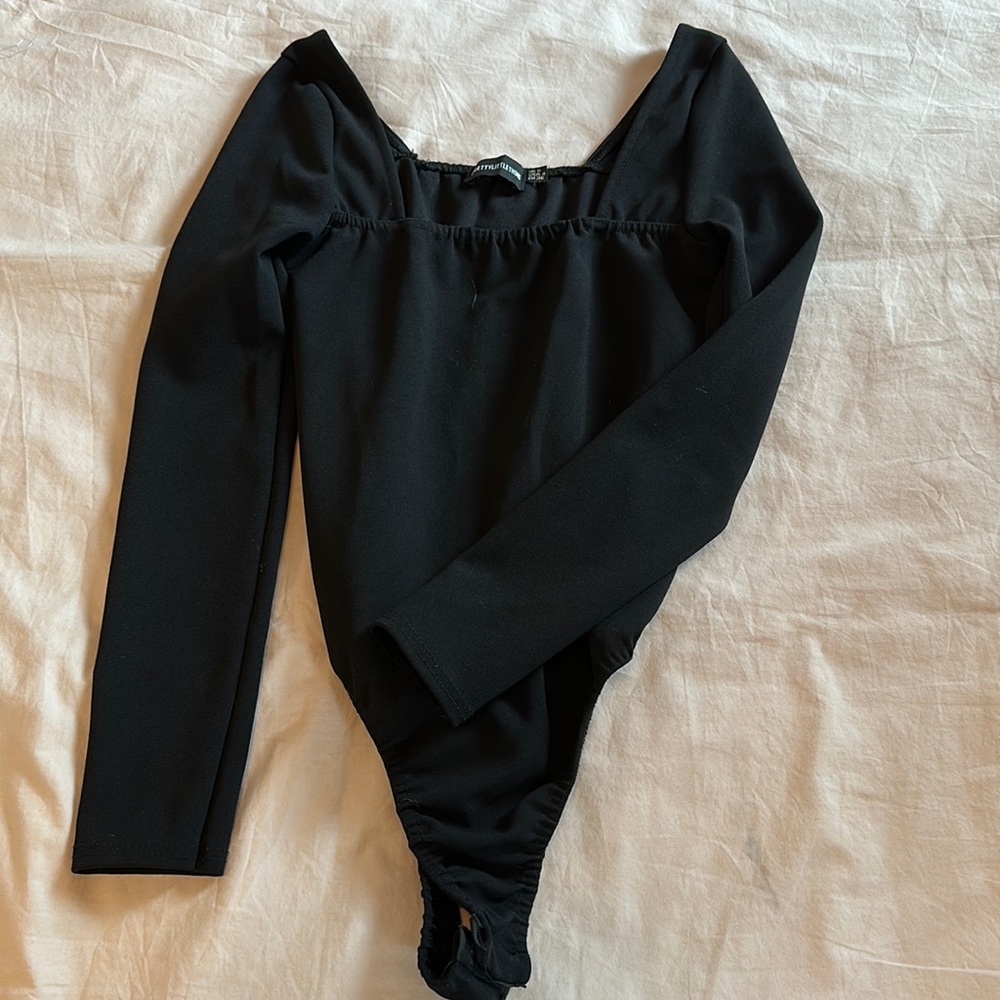 Black Pretty Little Thing Bodysuit, Size 4